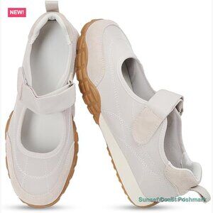 Mary Jane Sneakers Wide Toe Box Non Slip Ballet Flats Lightweight